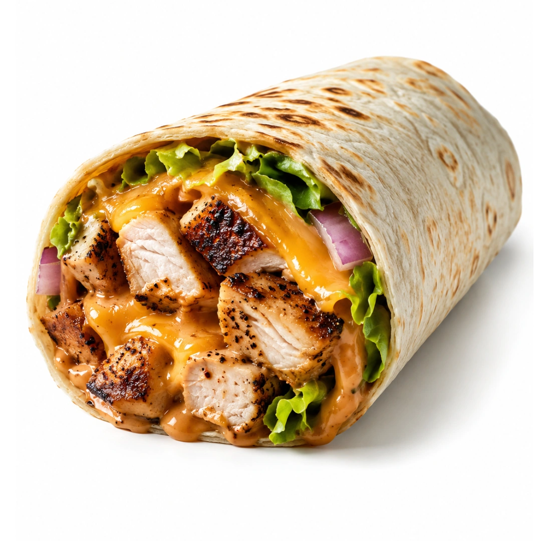 Chipotle Chicken Wrap burger