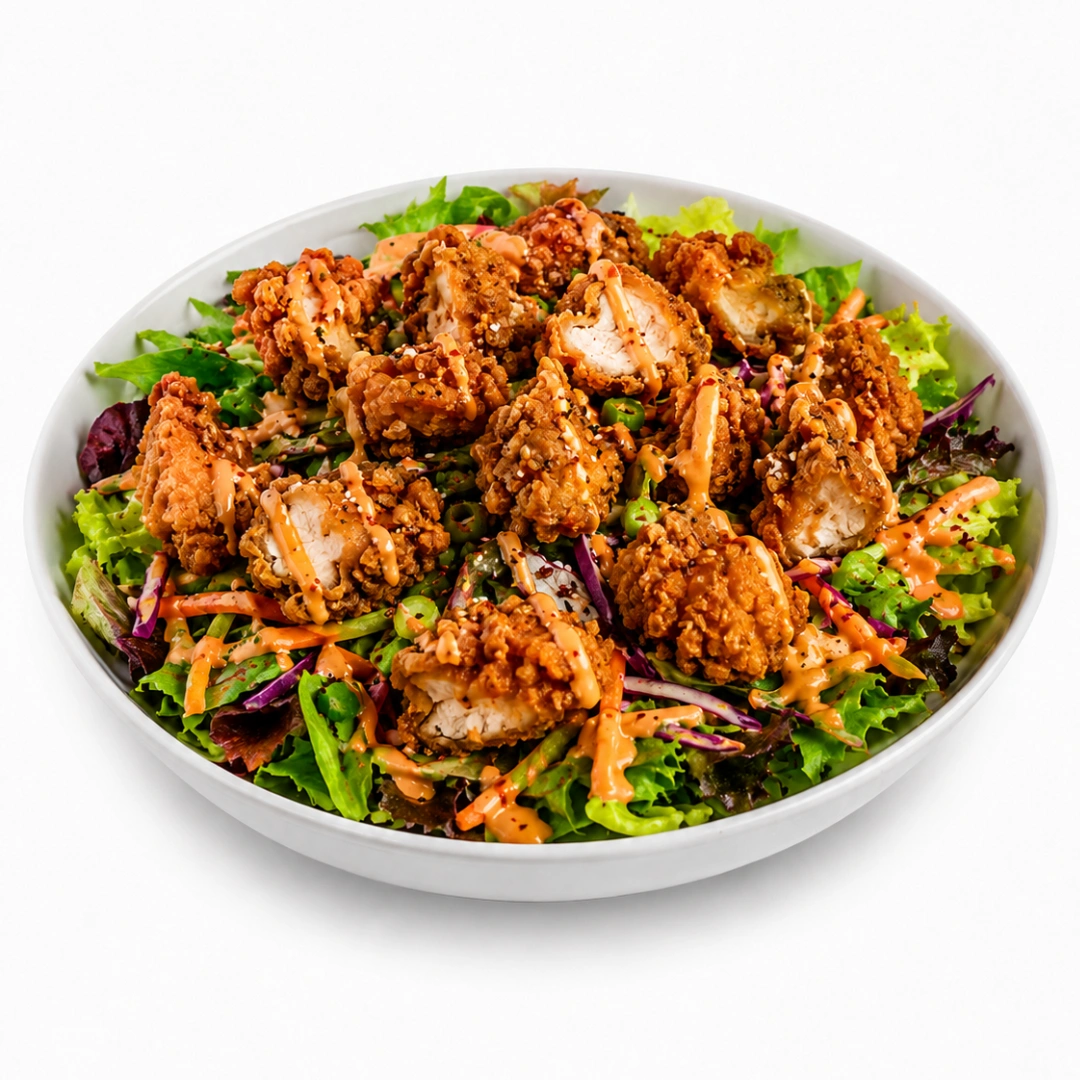 Korean Crunch Salad burger